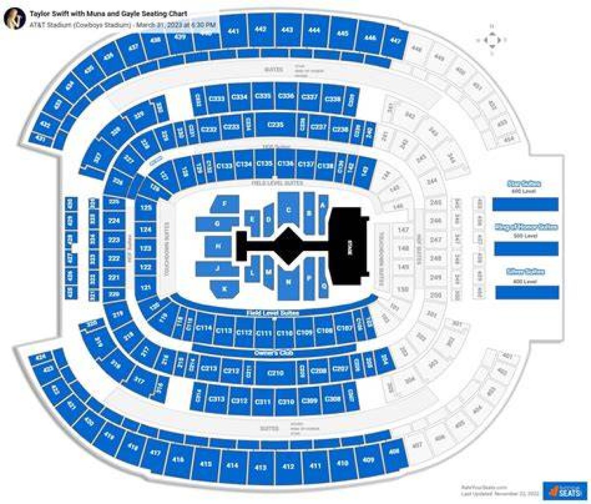 Att Stadium Seating Chart Taylor Swift