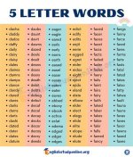 List of 5 Letter Words Starting with 'Ju' |
