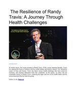 Randy Travis: a Journey Through Resilience and Recovery